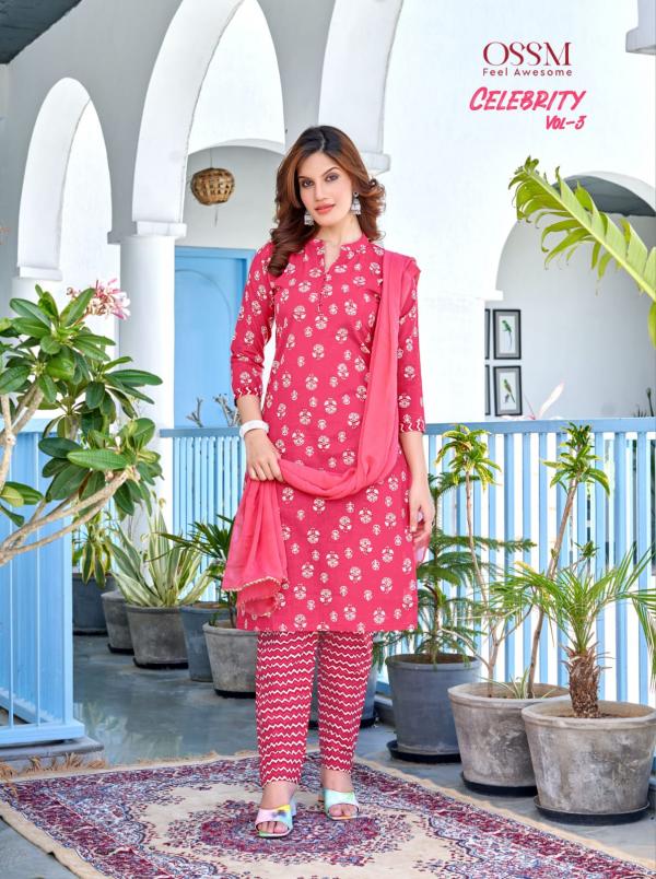 Ossm Celebrity Vol 3 Casual Kurti With Bottom Dupatta Collection